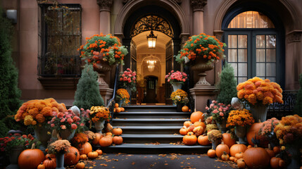 During the autumn season in New York City a charming