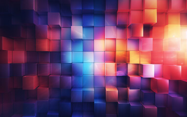 Colorful square abstract background,created with Generative AI tecnology.