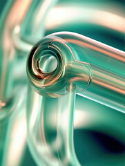 Abstract glass tube background,created with Generative AI tecnology.