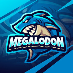 Megalodon esport mascot logo design © JAMEN 