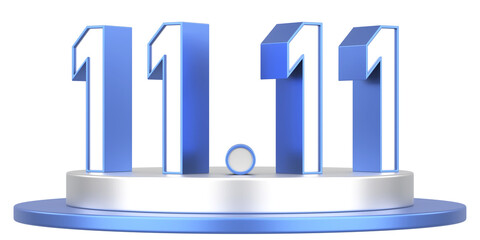 11.11 sale. November sale. 3D illustration.