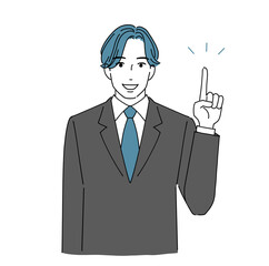 指差しする若い男性会社員