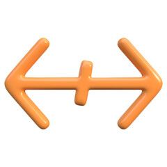 Obraz premium 3D Arrow Line Icon