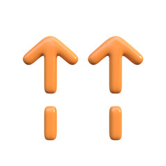 3D Arrow Line Up Icon