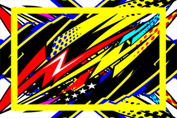 vector abstract racing background design with a unique line pattern and a combination of bright colors. suitable for your racing design