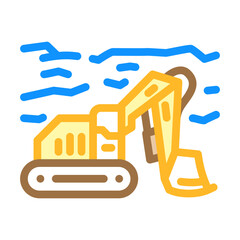 mining operations color icon vector. mining operations sign. isolated symbol illustration