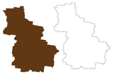 Shire of Central Goldfields (Commonwealth of Australia, Victoria state, Vic) map vector illustration, scribble sketch Central Goldfields Shire Council map