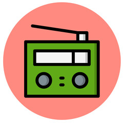 Radio Vector Icon Design Illustration