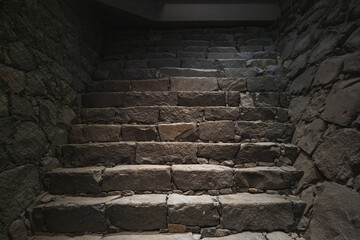 熊本城 小天守地階の石階段 - obrazy, fototapety, plakaty