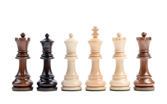 Chess Figure Position on White or PNG Transparent Background.