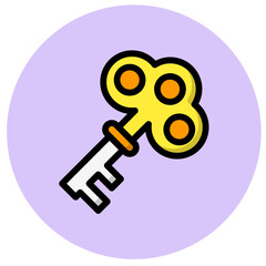 Key Vector Icon Design Illustration