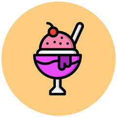 Ice cream Vector Icon Design Illustration