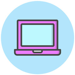 Laptop Vector Icon Design Illustration