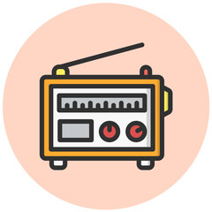 Radio Vector Icon Design Illustration