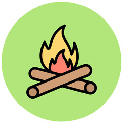 Bonfire Vector Icon Design Illustration