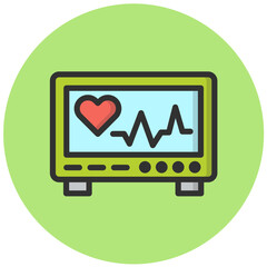 Cardiogram Vector Icon Design Illustration