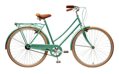 Vintage Bicycle Ride Retro Lifestyle on White or PNG Transparent Background.