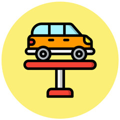Car lift Vector Icon Design Illustration