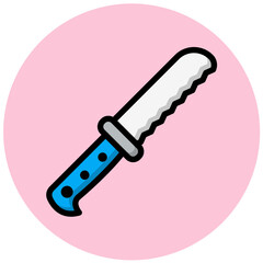 Bread Knife Vector Icon Design Illustration