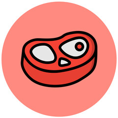 Steak Vector Icon Design Illustration