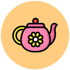 Fototapeta premium Teapot Vector Icon Design Illustration