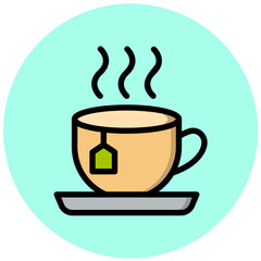 Tea Cup Vector Icon Design Illustration