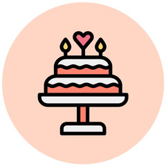 Cake Vector Icon Design Illustration