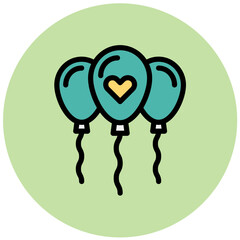 Balloons Vector Icon Design Illustration