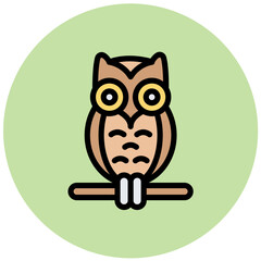 Owl Vector Icon Design Illustration