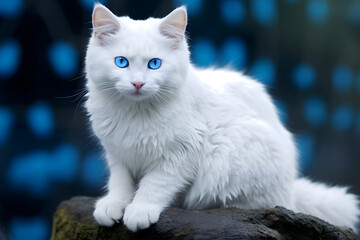 Beautiful blue eyes cat