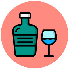 Cognac Vector Icon Design Illustration