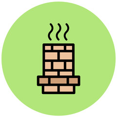 Chimney Vector Icon Design Illustration