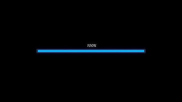 progress loading bars collection. Digital download progress or status bars of the digital interface head-up display, neon indicators of the download process.