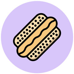 Hot Dog Vector Icon Design Illustration