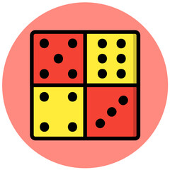 Domino Vector Icon Design Illustration