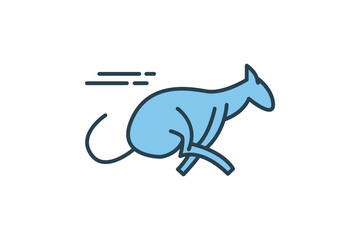 Obraz premium cheetah icon. icon related to speed, animal. suitable for web site, app, user interfaces, printable etc. Flat line icon style. Simple vector design editable