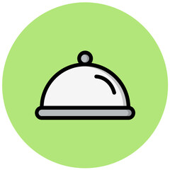 Obraz premium Food Tray Vector Icon Design Illustration