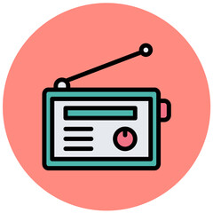 Radio Vector Icon Design Illustration