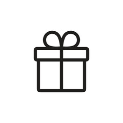 Gift icon vector. Linear style sign for mobile concept and web design. Gift symbol illustration. Pixel vector graphics - Vector.	
