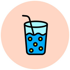 Drinking Water Vector Icon Design Illustration