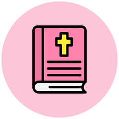 Obraz premium Bible Vector Icon Design Illustration
