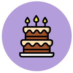 Cake Vector Icon Design Illustration