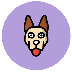 Fototapeta premium Dog Vector Icon Design Illustration