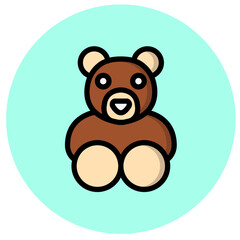 Bear Vector Icon Design Illustration