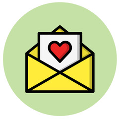 Love Letter Vector Icon Design Illustration