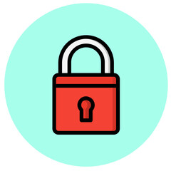 Padlock Vector Icon Design Illustration