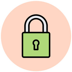 Locked Vector Icon Design Illustration