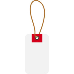 Isolated Empty White  Price Tag Hanging Label PNG