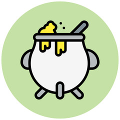 Cauldron Vector Icon Design Illustration