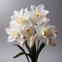 Fototapeta na wymiar Spring Flowers Hyacinth, Hd , On White Background 
